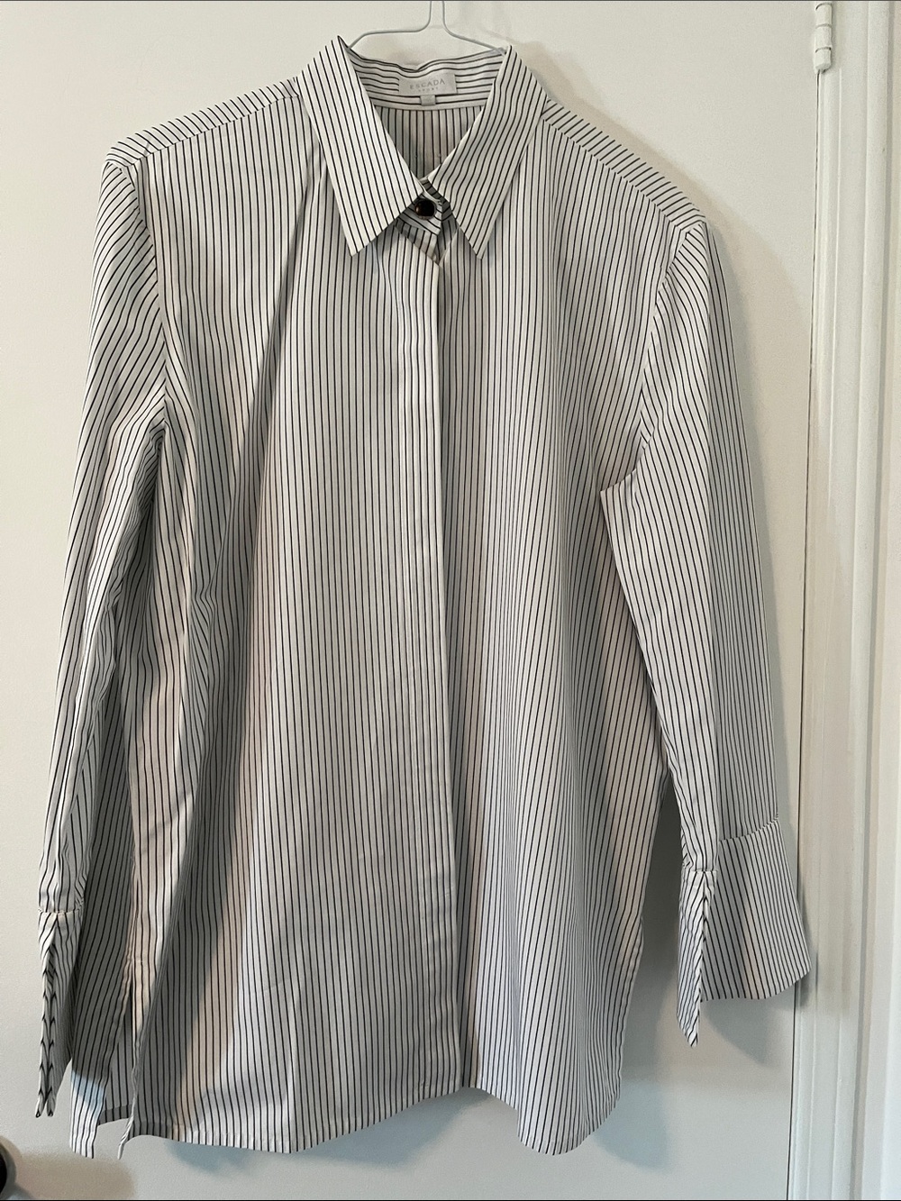 Escada sport women White Pinstripe Dress Shirt - Classic Collar